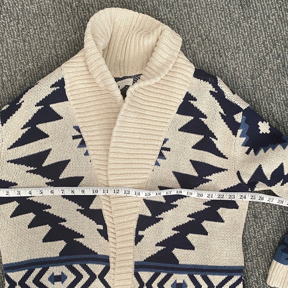 Lucky Like New Cozy Geometric Knit Cardigan sz L - Picture 7 of 9